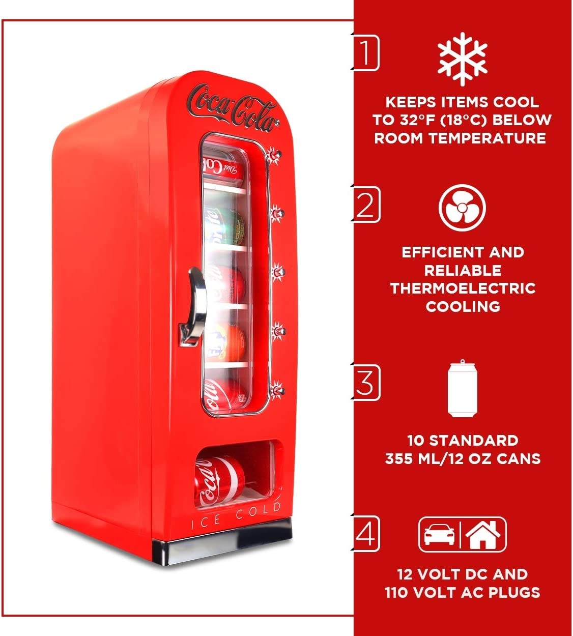 Coca-Cola 冷蔵庫48L コカコーラ 赤 楽天市場】コカコーラ ミニ 保冷庫 6缶 4L 車載可Coca-Cola