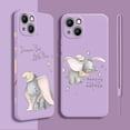thumbnail image 4 of Funda de teléfono Dumbo Anime para Apple iPhone 15 14 13 12 Mini 11 Pro XS MAX XR X 8 7 Plus funda de cuerda líquida izquierda, 4 of 5