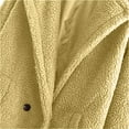 thumbnail image 4 of Njoeus Women's Soft Fleeces Lapel Open Front Long Cardigan Coat Teddy Sherpas Warm Winter Coat Outwear Jackets with Pockets, 4 of 5