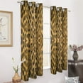 thumbnail image 3 of Brown Leopard Print 2 Panels Blackout Curtains for Bedroom Living Room Drapes Kitchen Room Window Blackout Curtain Grommet, 3 of 6