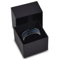 thumbnail image 3 of P. Manoukian Tungsten Wedding Band Ring 6mm for Men Women Black Blue Center Line Beveled Edge Brushed Lifetime Guarantee Size 9.5, 3 of 4