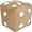 Khaki, variant on Dice Pillow, Soft Plush Decorative Throw Pillow for Gaming Room Decor, 8x8 Inch Unique Y2K Style Cushion for Bed Sofa Chair, Grey
