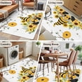 thumbnail image 5 of Gnomes Sunflower Area Rugs 4'x6', Washable Small Throw Rugs for Office Bathroom, Bees Branches Floral Farmhouse Indoor Outdoor Rug Non-Slip Low Pile Carpet Runner Reversible Floor Mats, 5 of 8