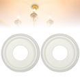thumbnail image 1 of Médaillon de Plafond Rond 9,84 Po : 2 Pcs Plaque de Garniture de Plafond Simple Anneau de Garniture de Plafond, 1 of 6