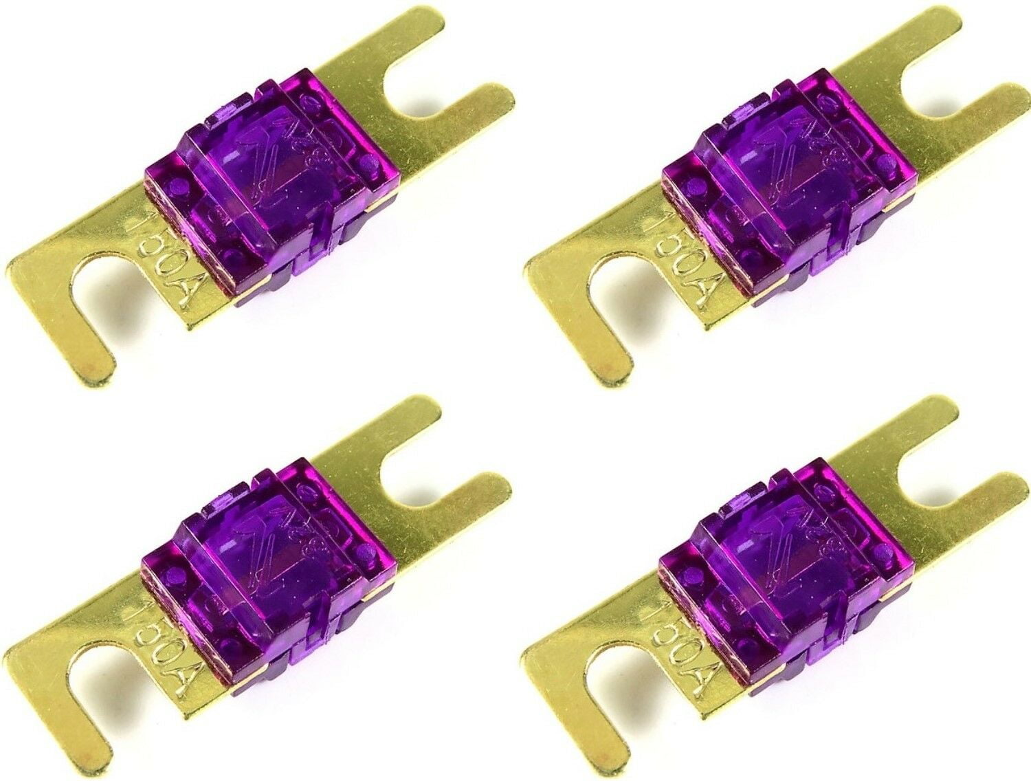 ABSOLUTE AFS1504 4 PACK OF 150 AMP GOLD AFS / MIDI / MINI ANL FUSES