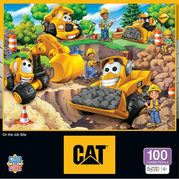 MasterPieces CAT - On the Job Site 100 Piece Jigsaw Puzzle - 14"x19"