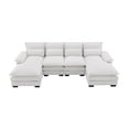 thumbnail image 5 of MAYEERTY 110x55" Modern U-Shaped Sectional Sofa - 6-Seat Symmetrical Sleeper with Waist Pillows/Chaise for Living Room/Apartment, 5 Colors, 5 of 19