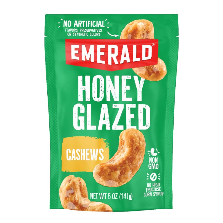 Emerald Nuts Honey Glazed & Jalapeno Flavored Cashews, 5.5 oz