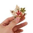 thumbnail image 5 of Homoyoyo Elegant Maple Leaf Brooch Set, Multi-Alloy Metal Jewelry Accessories for Party, Wedding, and Daily Wear, 2 Pieces, 5 of 7