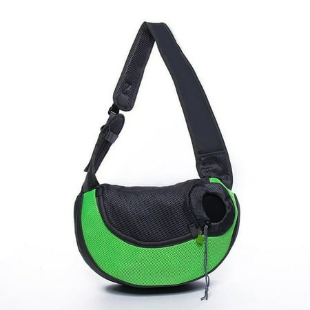 LinYooLi Comfort Pet Dog Carrier Outdoor Travel Handbag Pouch Mesh Oxford Single Shoulder Bag Sling Mesh Travel Tote Shoulder Bag