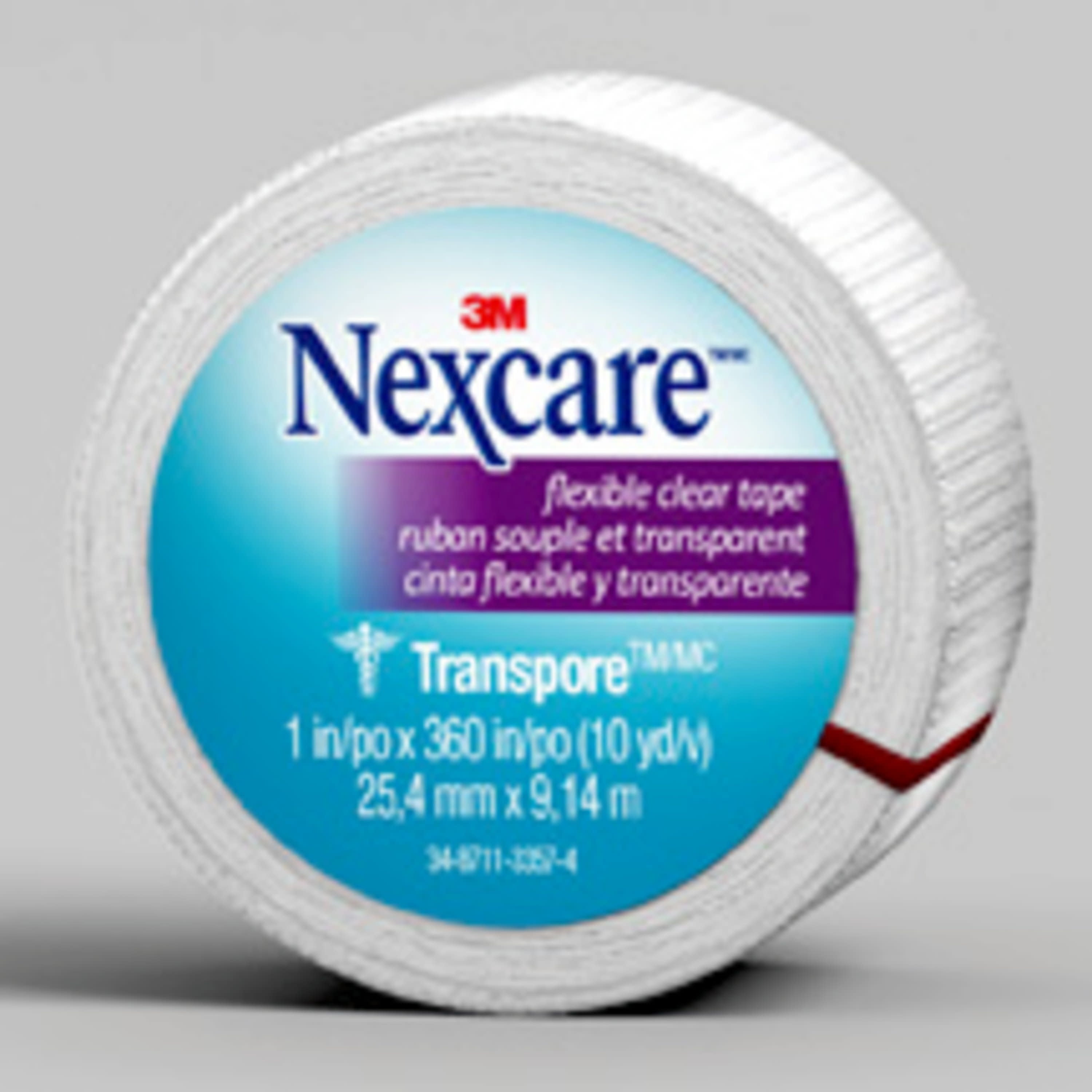 Nexcare Flexible Clear Tape, Waterproof Transparent Medical Tape, Secures  Dressings and Catheter Tubing - 1 In x 10 Yds, 2 Rolls of Tape