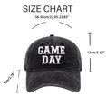 thumbnail image 3 of WJOSBXT Game Day Embroidered Baseball Cap, Vintage Washed Cotton Soft Brim Hat, Adjustable Metal Buckle Sports Casual Hat for Men Women, 3 of 6