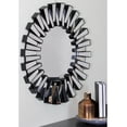 thumbnail image 3 of Northlight 25.5" Round Matte Black Aztec Sunburst Wall Mirror, 3 of 3