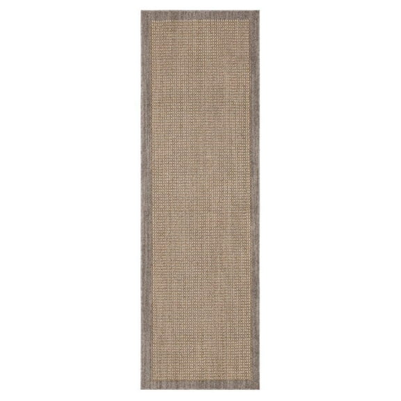 Tanner Pewter 2 ft. x 7 ft. Machine Washable Runner Rug