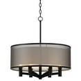 thumbnail image 2 of Possini Euro Design Black Drum Pendant Chandelier 22" Wide Modern Double Shade 6-Light Fixture Dining Room House Foyer Entryway, 2 of 9