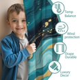 thumbnail image 3 of Blackout Kids Curtains,Teal Gold Marble Childrens Insulated Curtains Set Of 2,Bedroom Essentials,Toddler Room Decor 52x63in(132x160cm), 3 of 4