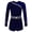 A Navy Blue, variant on DPOIS Girls' Gymnastics Leotard Mesh Splice Ballet Dance Unitard Jumpsuit