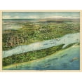 thumbnail image 2 of Pleuthner 24x19 Black Ornate Wood Framed with Double Matting Museum Art Print Titled - West Palm Beach Florida - Pleuthner 1905, 2 of 4