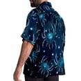 thumbnail image 3 of Cancer Constellation Men's Casual Button Down Short Sleeve Hawaiian Printed Summer Beach Shirts, 3 of 6