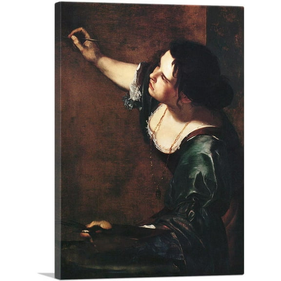 ARTCANVAS Self-Portrait As The Allegory Of Painting Canvas Art Print by Artemisia Gentileschi - Size: 26" x 18" (0.75" Deep)