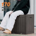 thumbnail image 4 of 31 Gallon Resin Deck Box, Waterproof UV Resistant Outdoor Storage Box for Garden, Indoor, 4 of 6