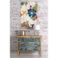 thumbnail image 2 of Hummingbirds and Flowers Pattern (24x36 Giclee Gallery Art Print, Vivid Textured Wall Decor), 2 of 3