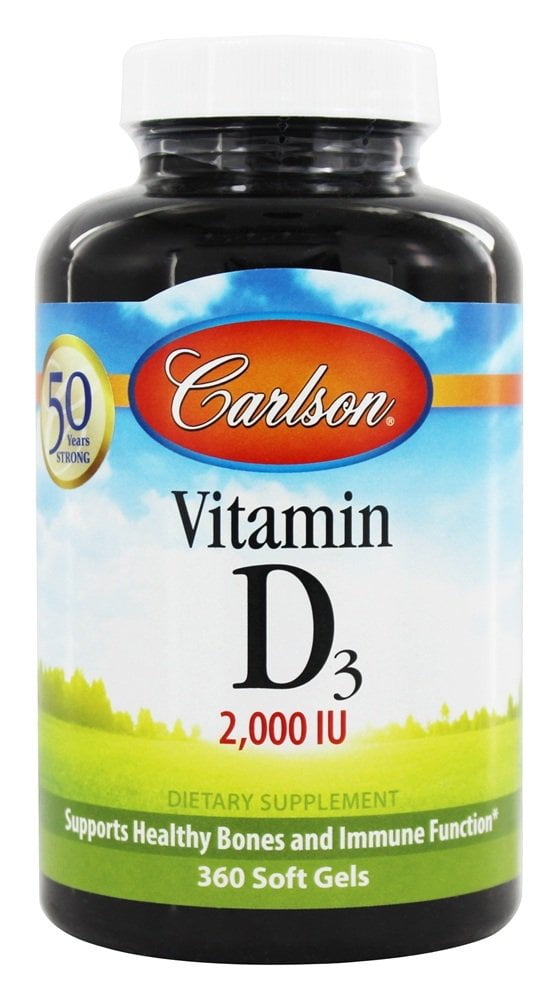 Carlson Labs Vitamin D3 2000 IU 360 Softgels