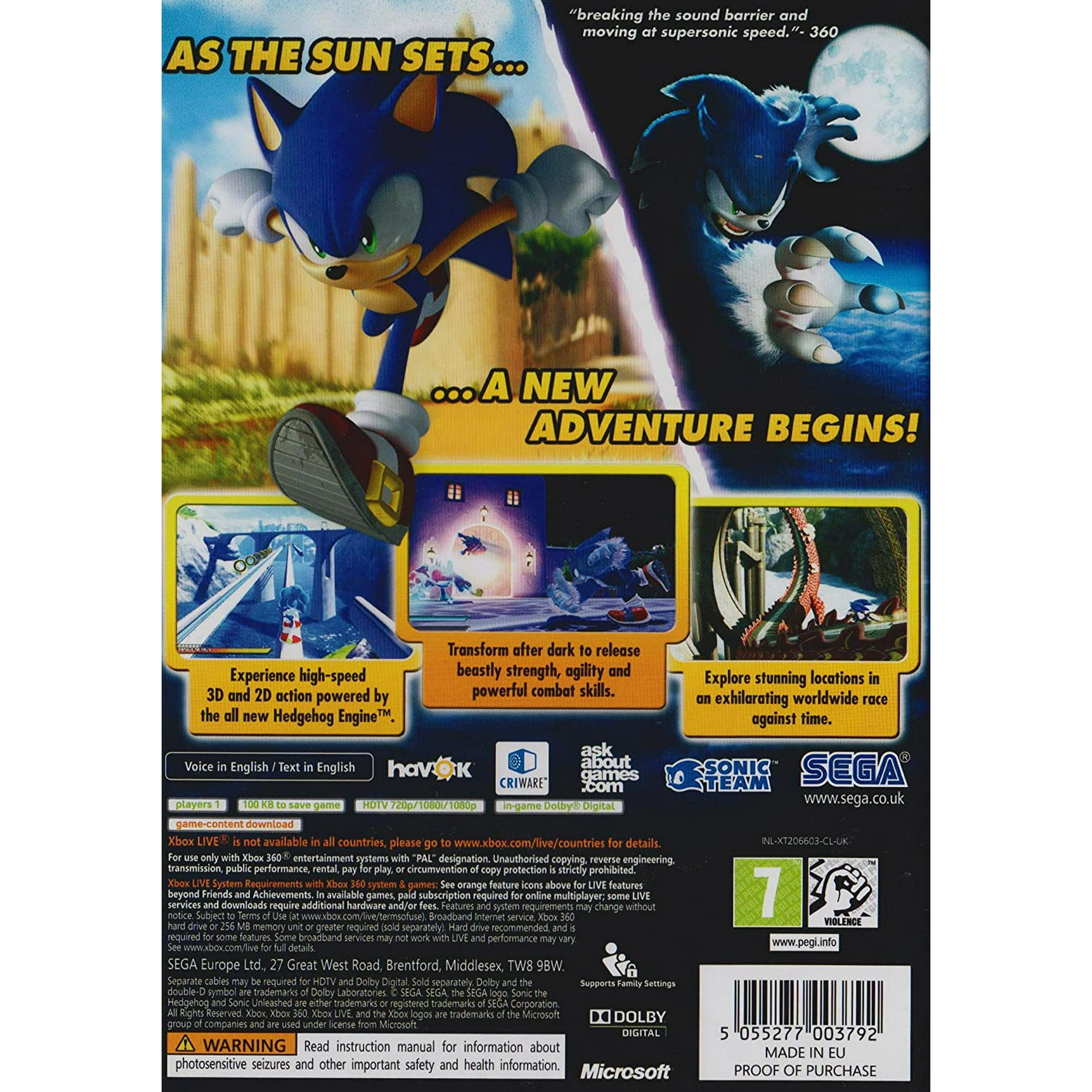 Sonic Unleashed [Xbox One]