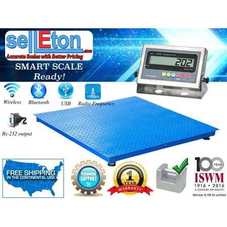 

NEW Industrial 40 x 40 Floor scale / Pallet size / SS indicator 2500 x .5 lb