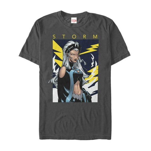 Men's Marvel X-Men Storm Lightning Graphic Tee Charcoal Medium