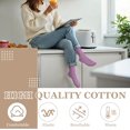 thumbnail image 2 of CoCoMangos 6 Pairs Ruffle Socks Soft Cute Frilly Turn-Cuff Long Casual Slouch Cotton Crew Socks for Women Gifts, 2 of 7
