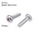 thumbnail image 2 of Tornillos de máquina M4x12mm Unique Bargains, tornillos de cabeza Phillips en forma de cruz, sujetadores, pernos, 20 piezas, 2 of 3