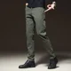 thumbnail image 2 of Pantalones holgados para hombre, rectos, de verano, holgados, informales, de algodón, para negocios, oficina, ropa barata y original, pantalones de vestir, 2 of 4