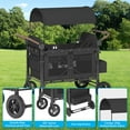 thumbnail image 4 of TABU Stroller Wagon for 4 Kids,4 Seater Stroller Wagon with Adjustable Handles,5-Point Harnesses,Black, 4 of 9