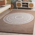 thumbnail image 2 of SAFAVIEH Manhattan Angjelko Geometric Area Rug, Brown/Ivory, 8' x 10', 2 of 11
