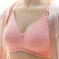 thumbnail image 6 of AINIYS Unpadded Soft Cup Bra Wireless Plus Size Non Padded Bra Minimizer Bras&nbsp; Bralette Secure Fit Bra for Women Unlined Underwire Bra Breathable Pink 38, 6 of 6