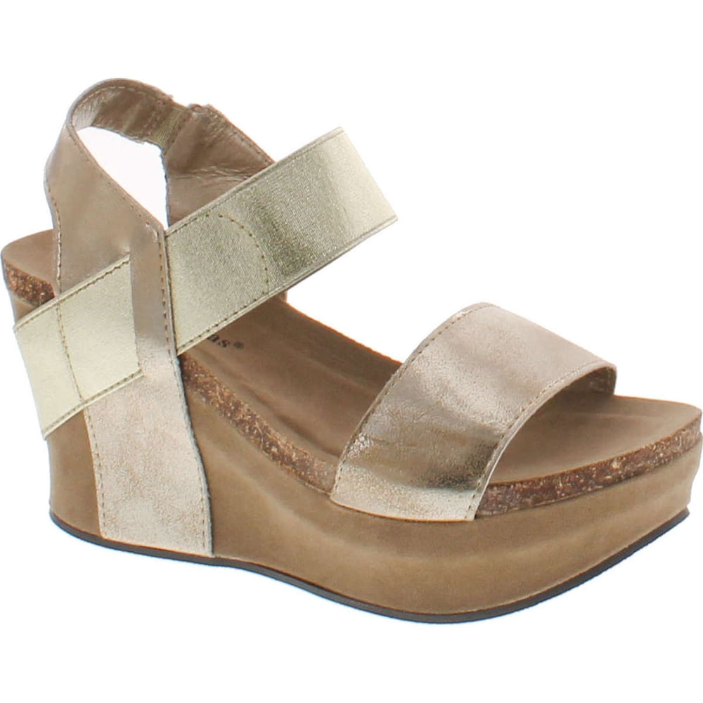 pierre dumas low wedge sandals