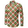 thumbnail image 3 of Camisas navideñas con estampado 3D de tema de Año Nuevo para hombre, blusas de manga larga para fiesta de Navidad a la moda, blusas festivas, ropa de calle de Papá Noel, 3 of 5