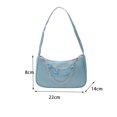 thumbnail image 3 of Bolso de hombro Jinwen Monedero de paja Azul, 3 of 3