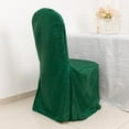 thumbnail image 2 of BalsaCircle Hunter Green Crushed Crinkle Taffeta Stretchable Banquet Chair Cover Party Events Home, 2 of 8