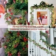thumbnail image 6 of Artificial Christmas Garland String Lights with Snowy Red Berries 20 LED Lights Battery Operated for Xmas Mantle Indoor Outdoor Holiday Christmas Thanksgiving Decoration,5.9FT, 6 of 7