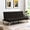 Espresso, variant on Futon Sofa Bed in Grey Faux Linen | Can Be Used in Office, Dorm, etc. | High-Quality Material | Overcomes the Difficulty of Hosting Guests