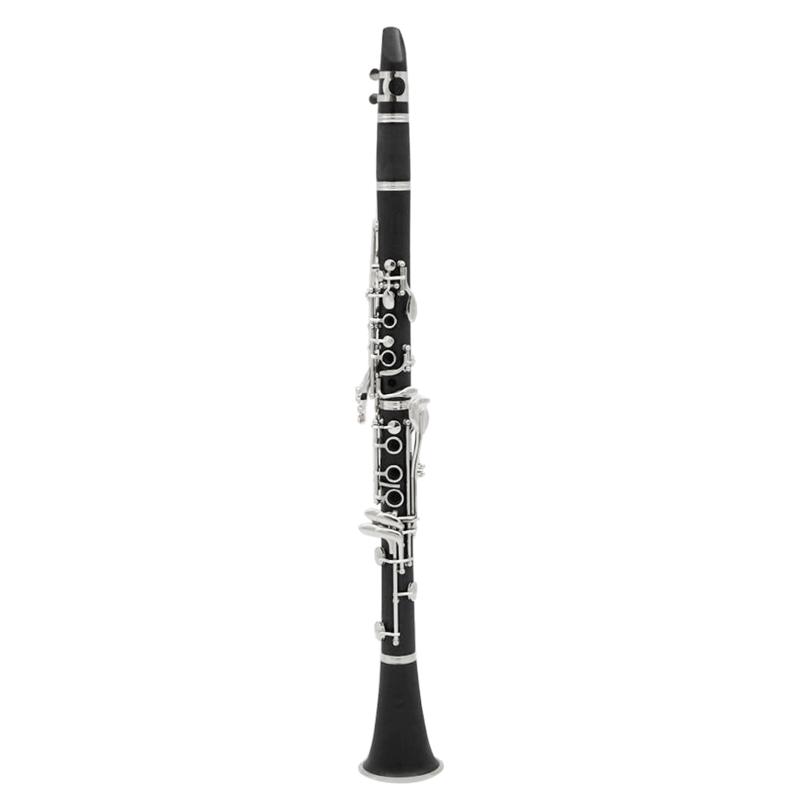 Elowen Bb Clarinet Bb ABS Clarinet Bb Cupronickel Plated 17 Key with Cleaning Cloth Gloves Screwdriver Woodwind Instrument for Beginner Student