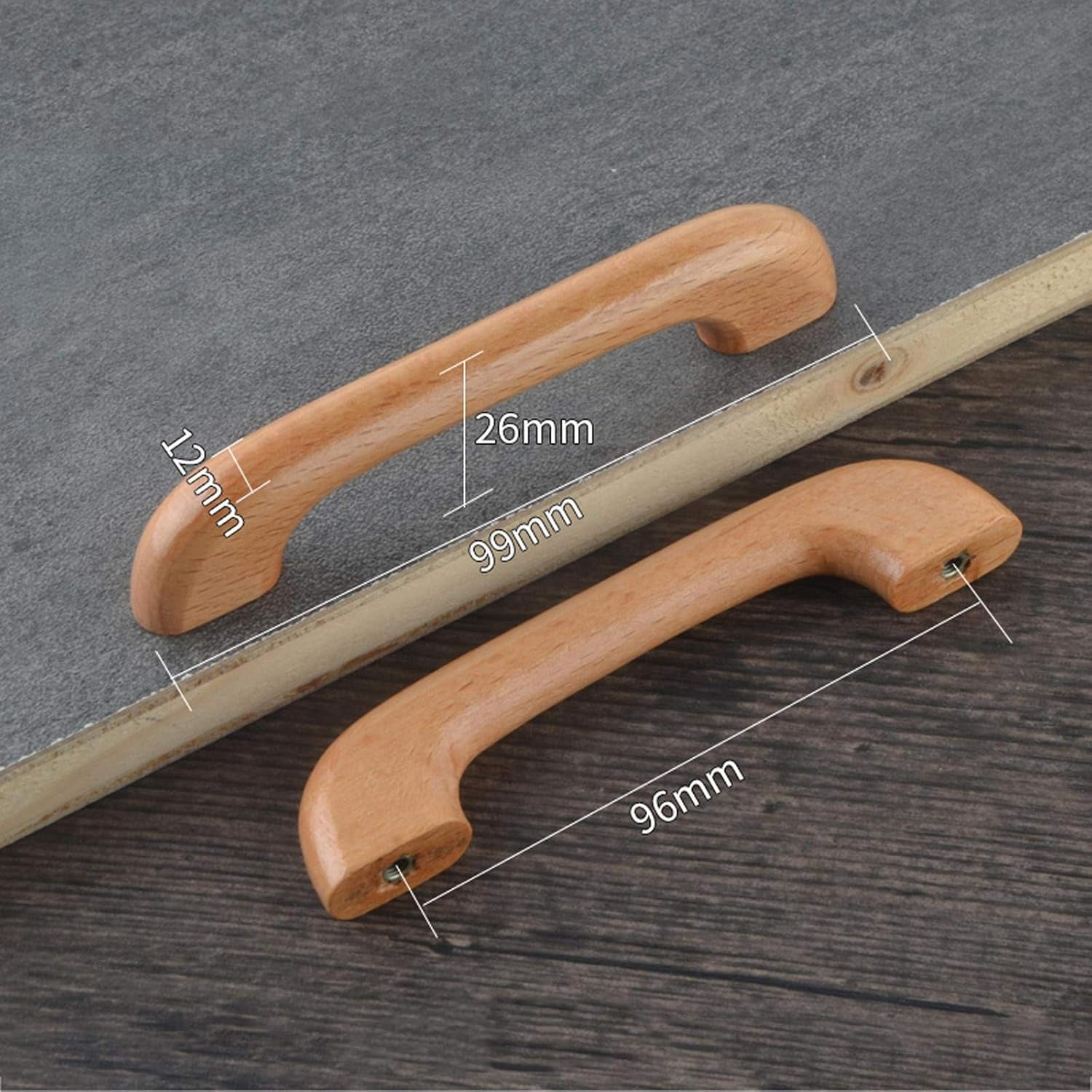 Gamvdout Wood Pull Knobs  3pcs Cabinet Furniture Kitchen Pulls Handles for Dresser Drawer Wardrobe Cupboard Knobs for Bathroom Wardrobe Door Knob