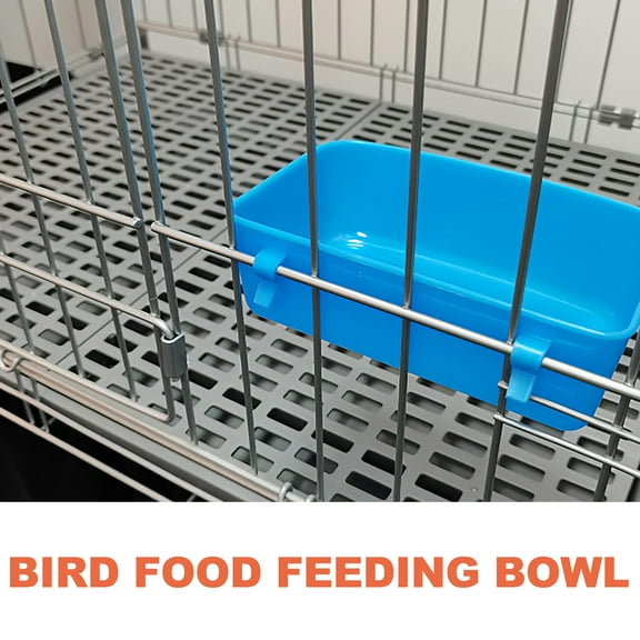 LEORX 3Pcs Bird Cage Water Bowl Plastic White for Daily Use with Birds