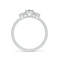 thumbnail image 2 of ANGARA Natural Three Stone Diamond Engagement Ring in 14K White Gold for Women (Size-4mm| Color-H| Clarity-SI2) | April Birthstone, Anniversary, Jewelry Gift for Women | Natural Diamond Ring, 2 of 9