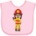 thumbnail image 3 of Inktastic African American Girl, Girl Fireman, Firefighter Girls Baby Bib, 3 of 4