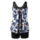 thumbnail image 4 of Trajes de baño Amzcrzy Tankini para mujer, trajes de baño, trajes de baño, bikini, traje de baño de dos piezas con estampado de moda de cintura alta conservador para mujer, multicolor, S, 4 of 5