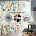thumbnail image 3 of Long 72"x84" Abstract Bright Watercolor Colorful Spots Shower Curtain Set with Hooks,Abstract Ivory Color Background Bathroom Curtain,Waterproof Washable Fabric for Bathroom Decor, 3 of 6