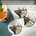 thumbnail image 3 of Thirstystone Elk 4-Pack Round Absorbent Stone Coasters, 3 of 7
